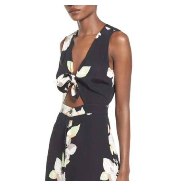 Floral Tie Front Midi Dress Leith 